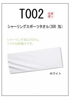 T002　シャーリングフェイスタオル(300匁)　87×33　1色展開